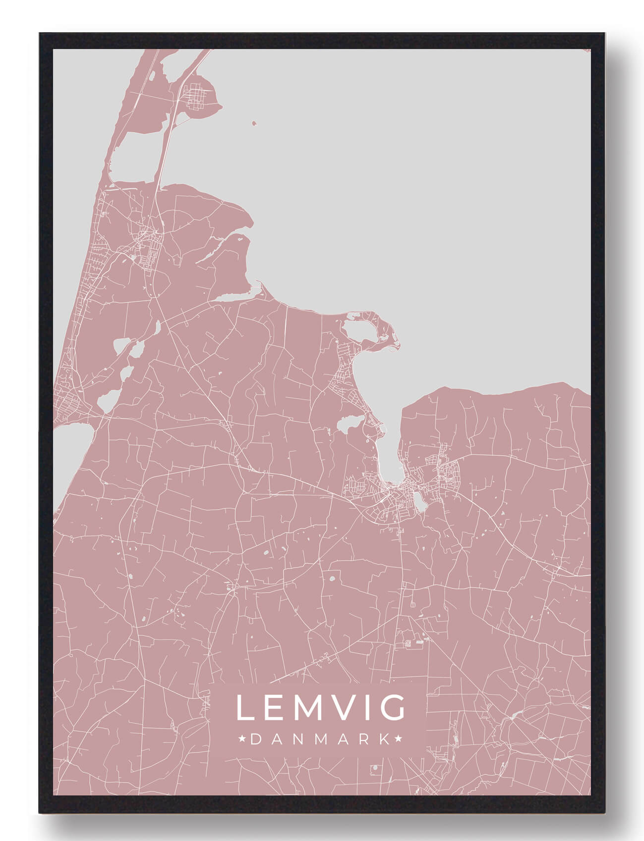 Lemvig Plakat Rosa  Størrelse:   15x21cm  A5
