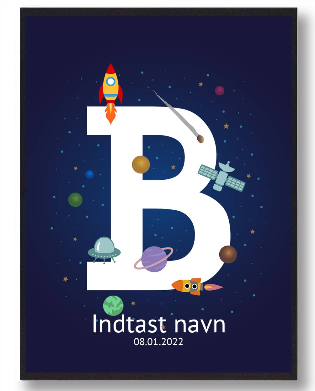 Navneplakat Rumme  Størrelse:   21x29 7cm  A4