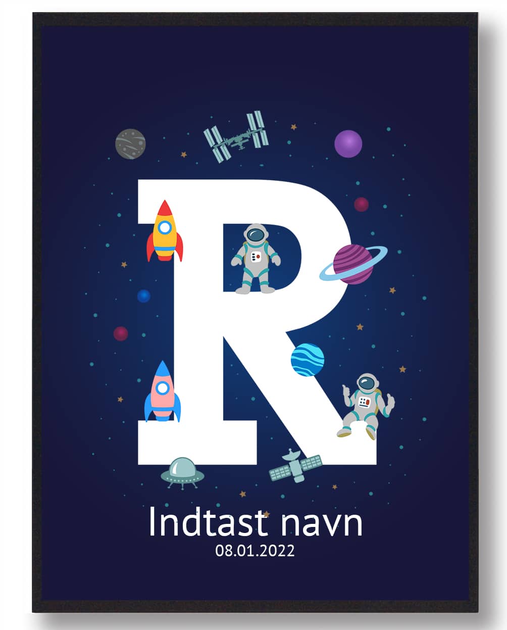 Navneplakat Rummet  Størrelse:   21x29 7cm  A4
