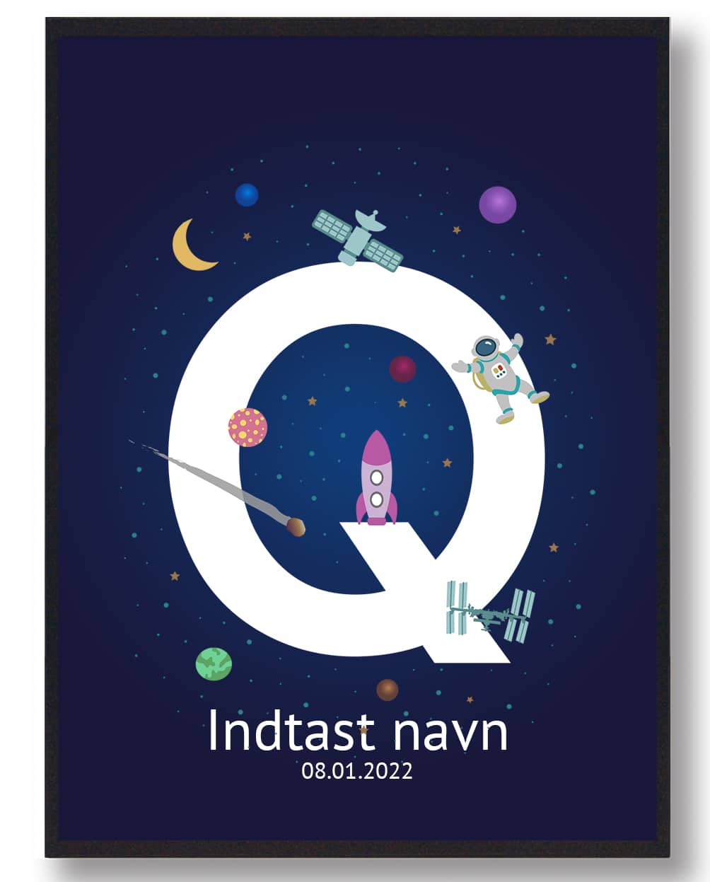 Navneplakat Rummet  Størrelse:   21x29 7cm  A4