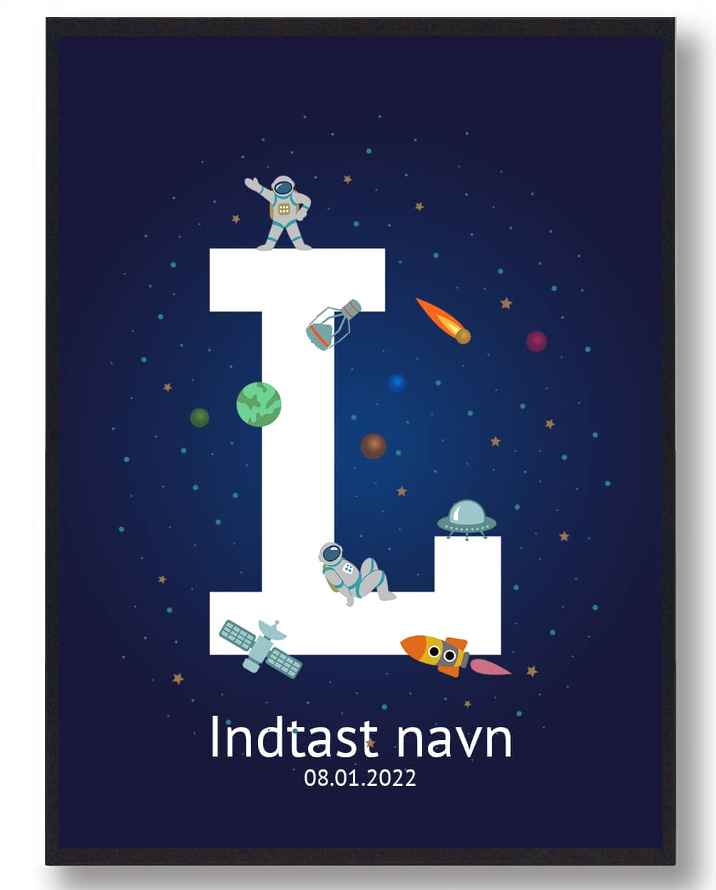 Navneplakat Rummet  Størrelse:   21x29 7cm  A4