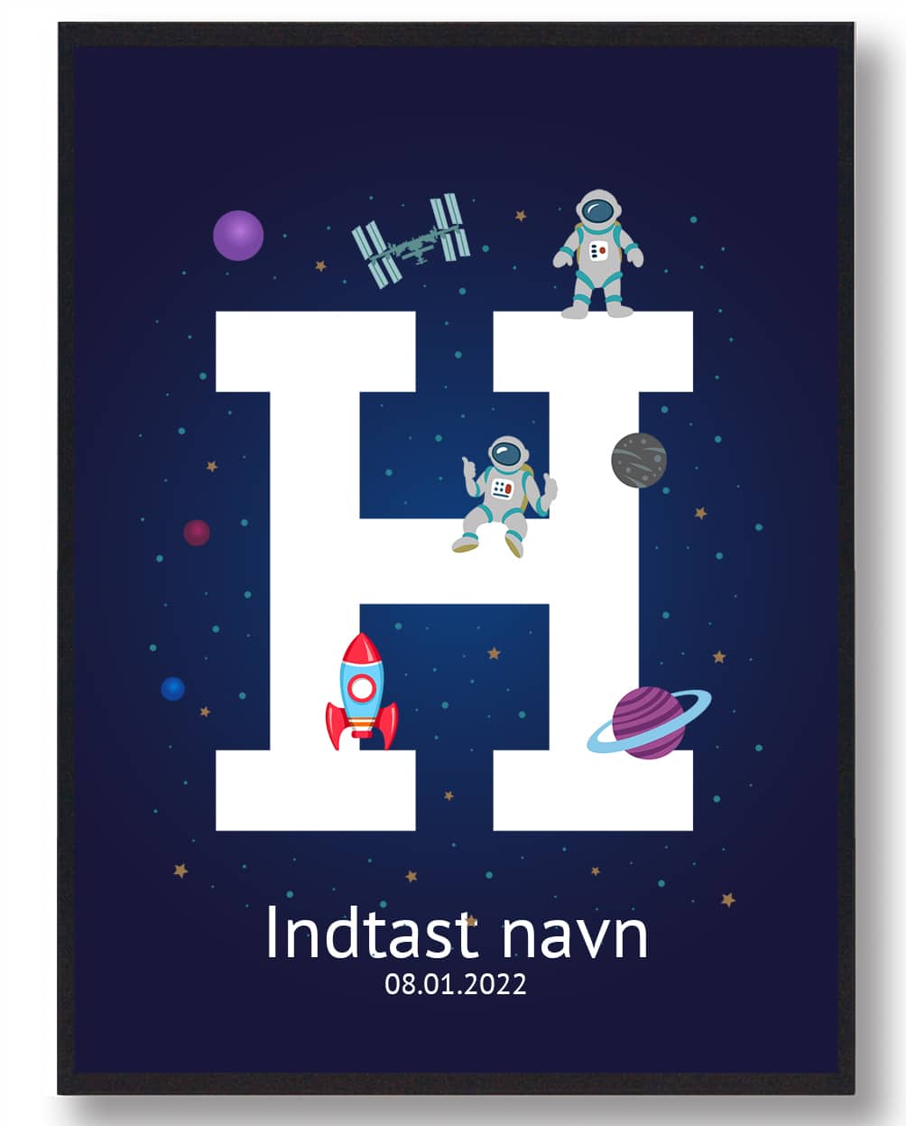 Navneplakat Rummet  Størrelse:   21x29 7cm  A4