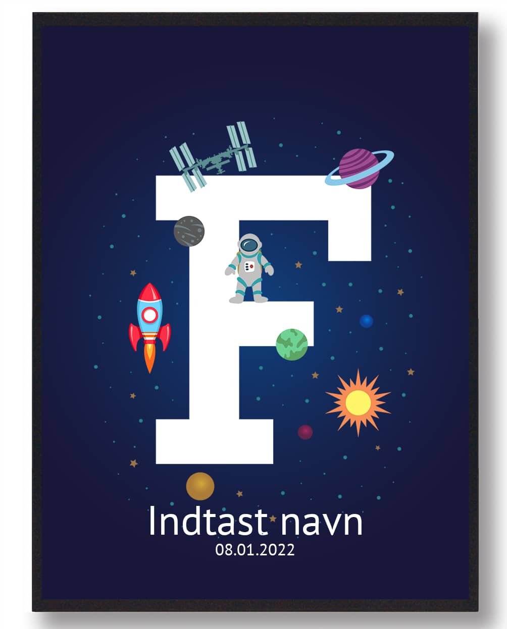 Navneplakat Rummet  Størrelse:   21x29 7cm  A4