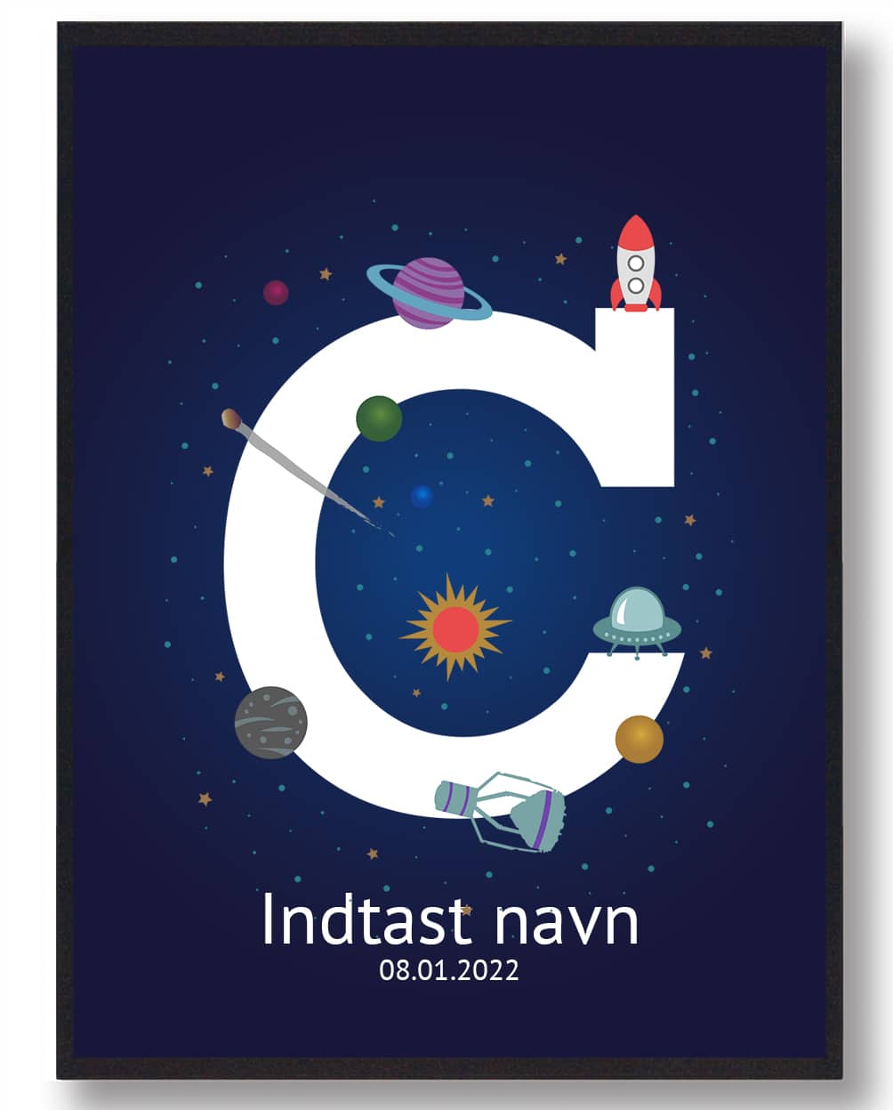 Navneplakat Rummet  Størrelse:   21x29 7cm  A4