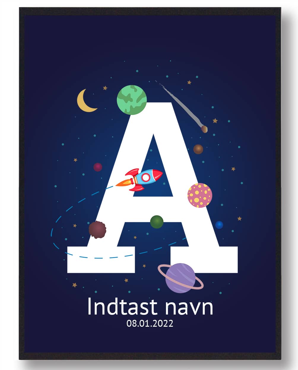 Navneplakat Rummet  Størrelse:   21x29 7cm  A4