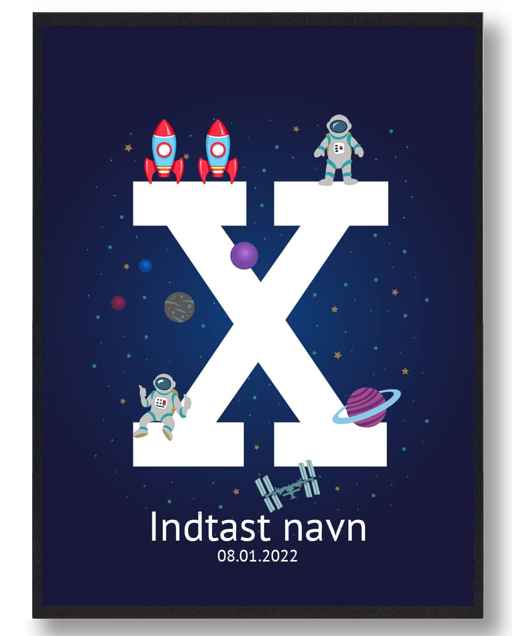 Navneplakat Rummet  Størrelse:   21x29 7cm  A4