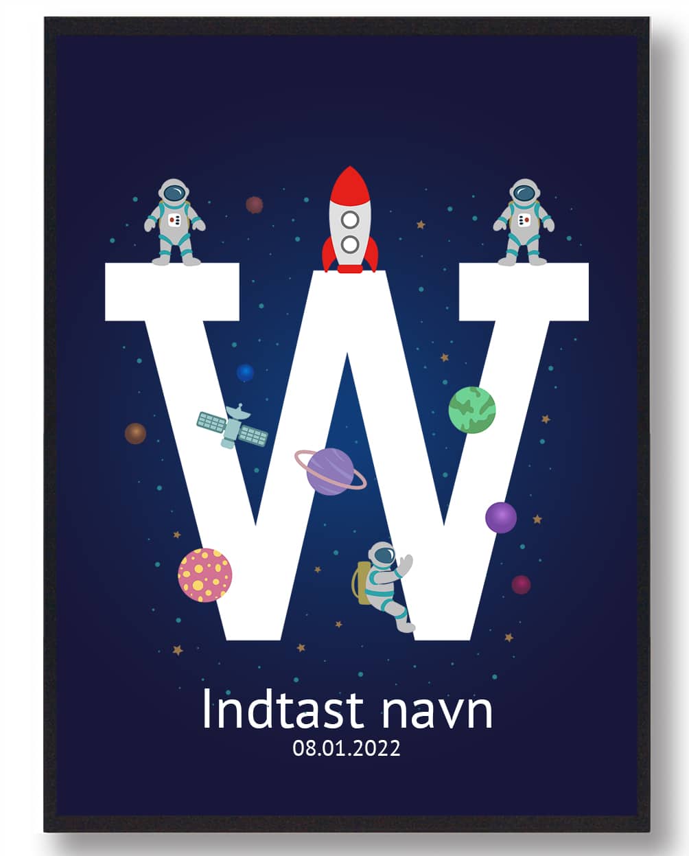 Navneplakat Rummet  Størrelse:   21x29 7cm  A4