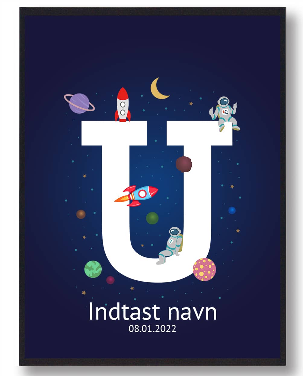Navneplakat Rummet  Størrelse:   21x29 7cm  A4