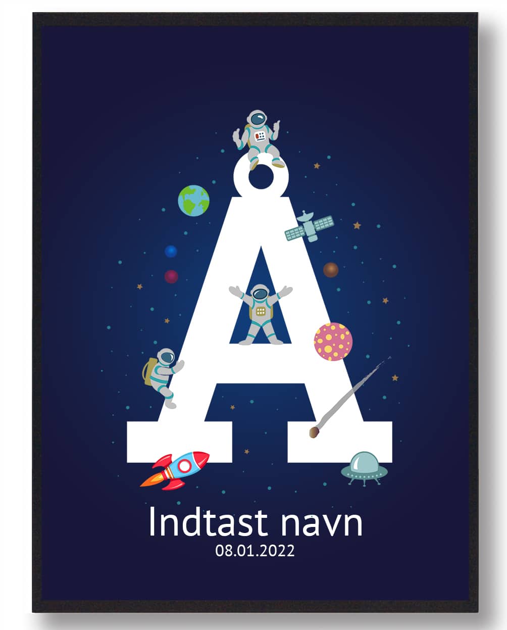 Navneplakat Rummet  Størrelse:   21x29 7cm  A4