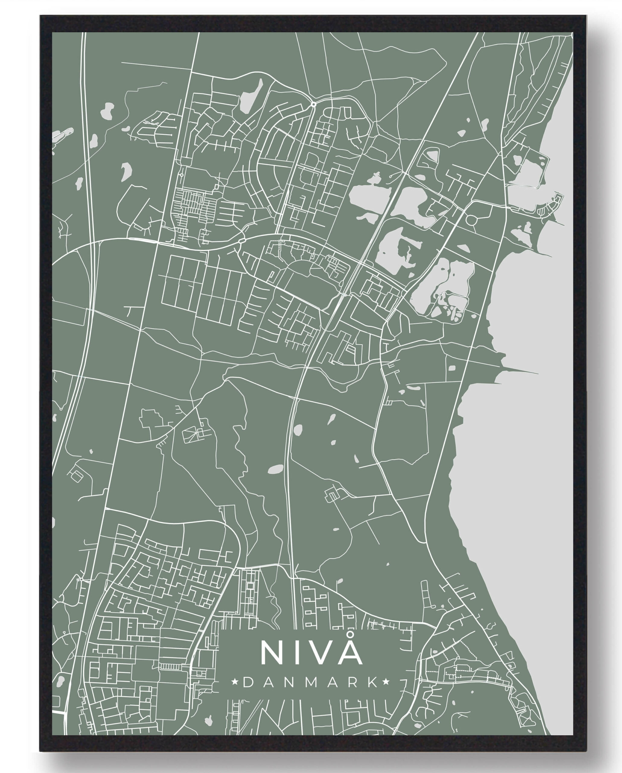 Nivå Plakat Grøn  Størrelse:   15x21cm  A5