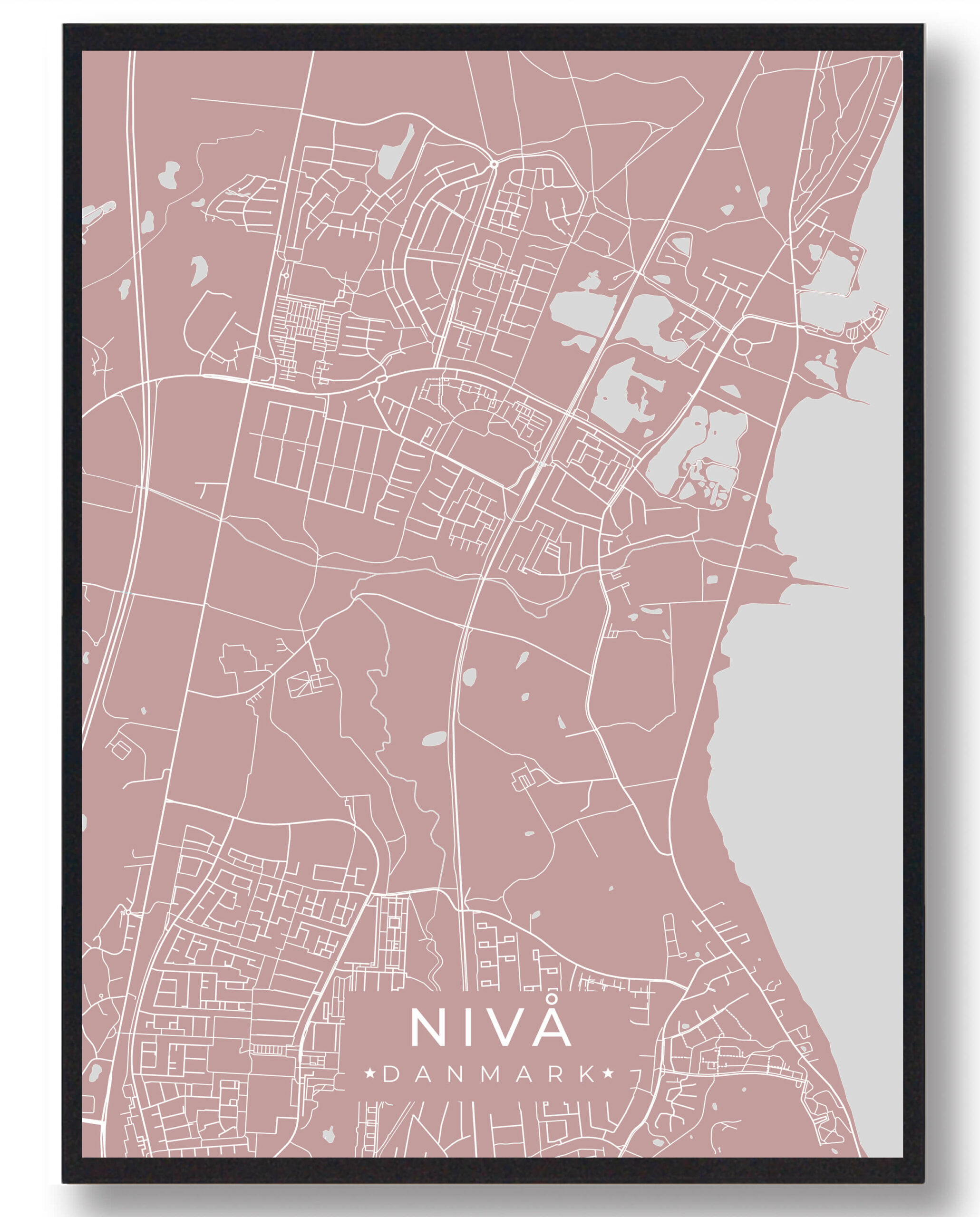 Nivå Plakat Lyserød  Størrelse:   15x21cm  A5