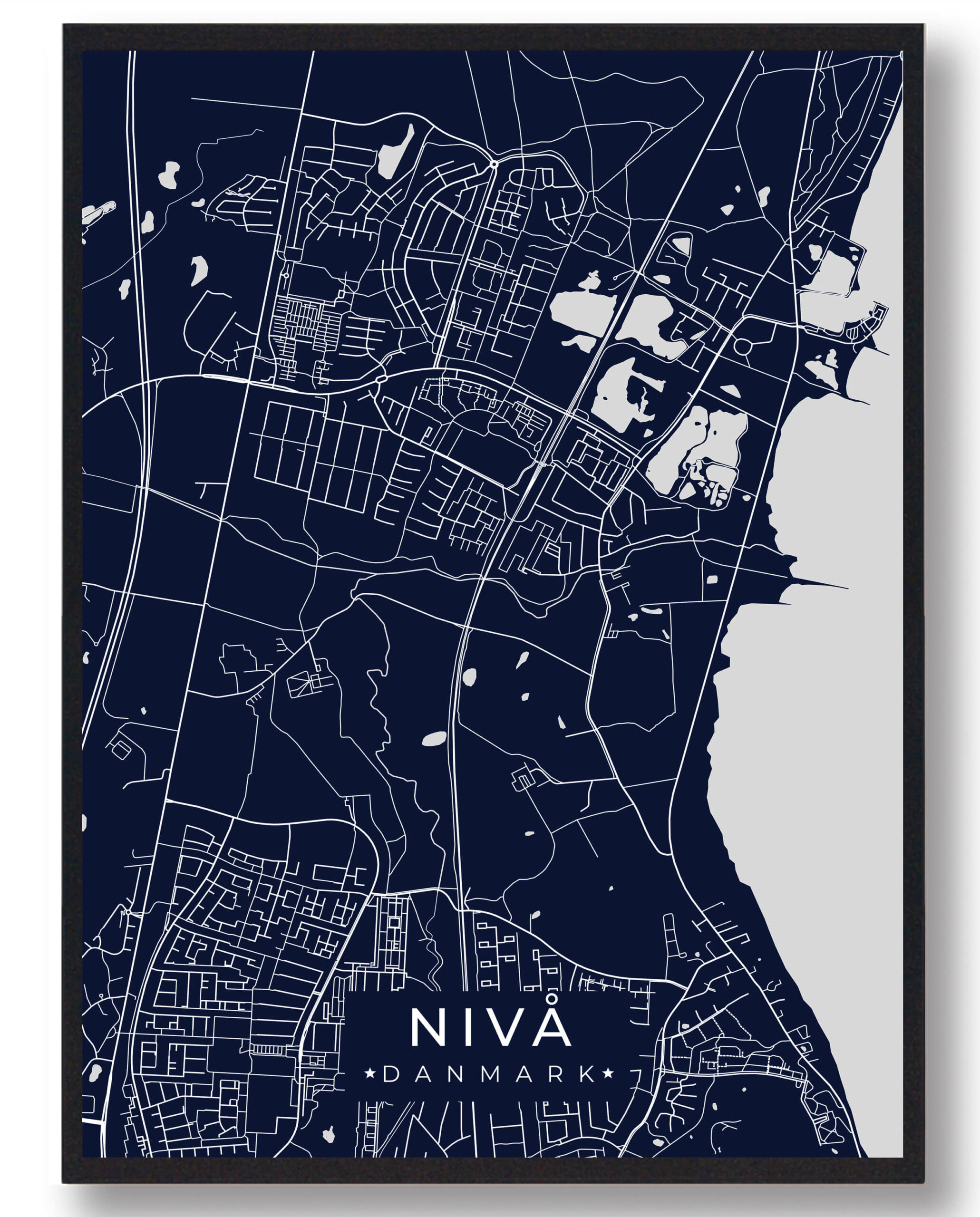 Nivå Plakat Mørkeblå  Størrelse:   15x21cm  A5