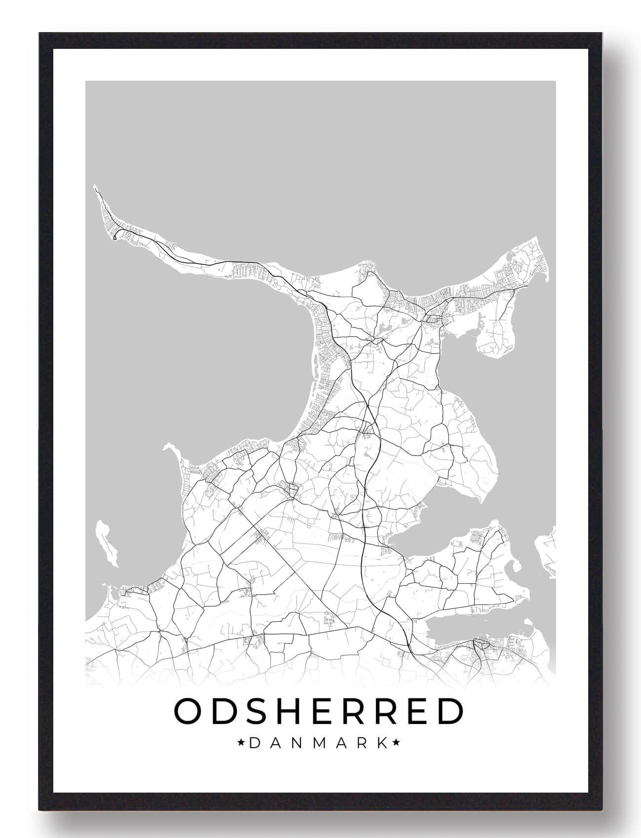 Odsherred   Plakat Hvid  Størrelse:   15x21cm  A5