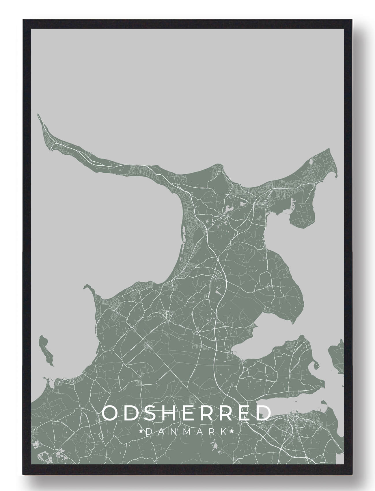 Odsherred Byplakat Grøn  Størrelse:   15x21cm  A5