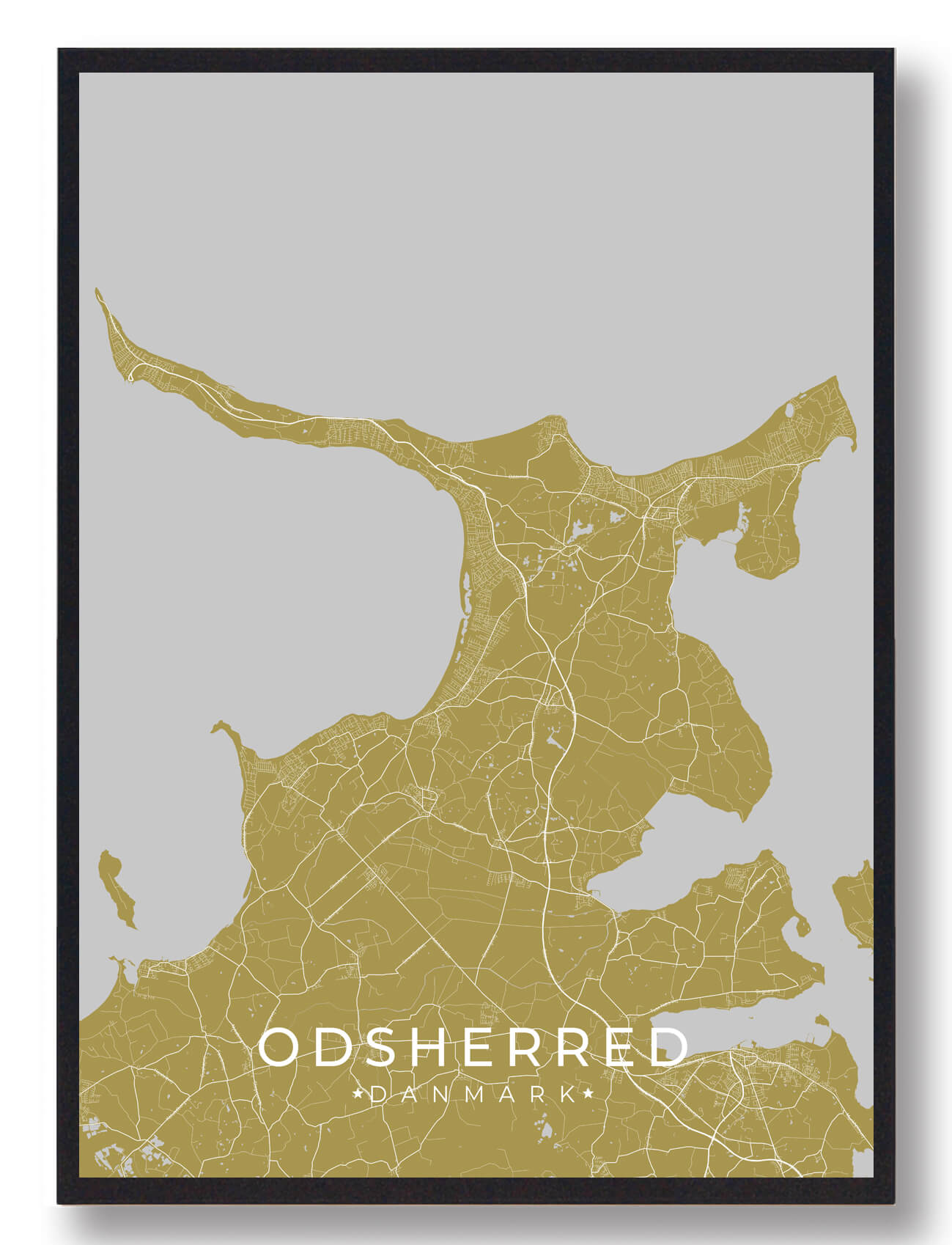 Odsherred Byplakat Gul  Størrelse:   15x21cm  A5
