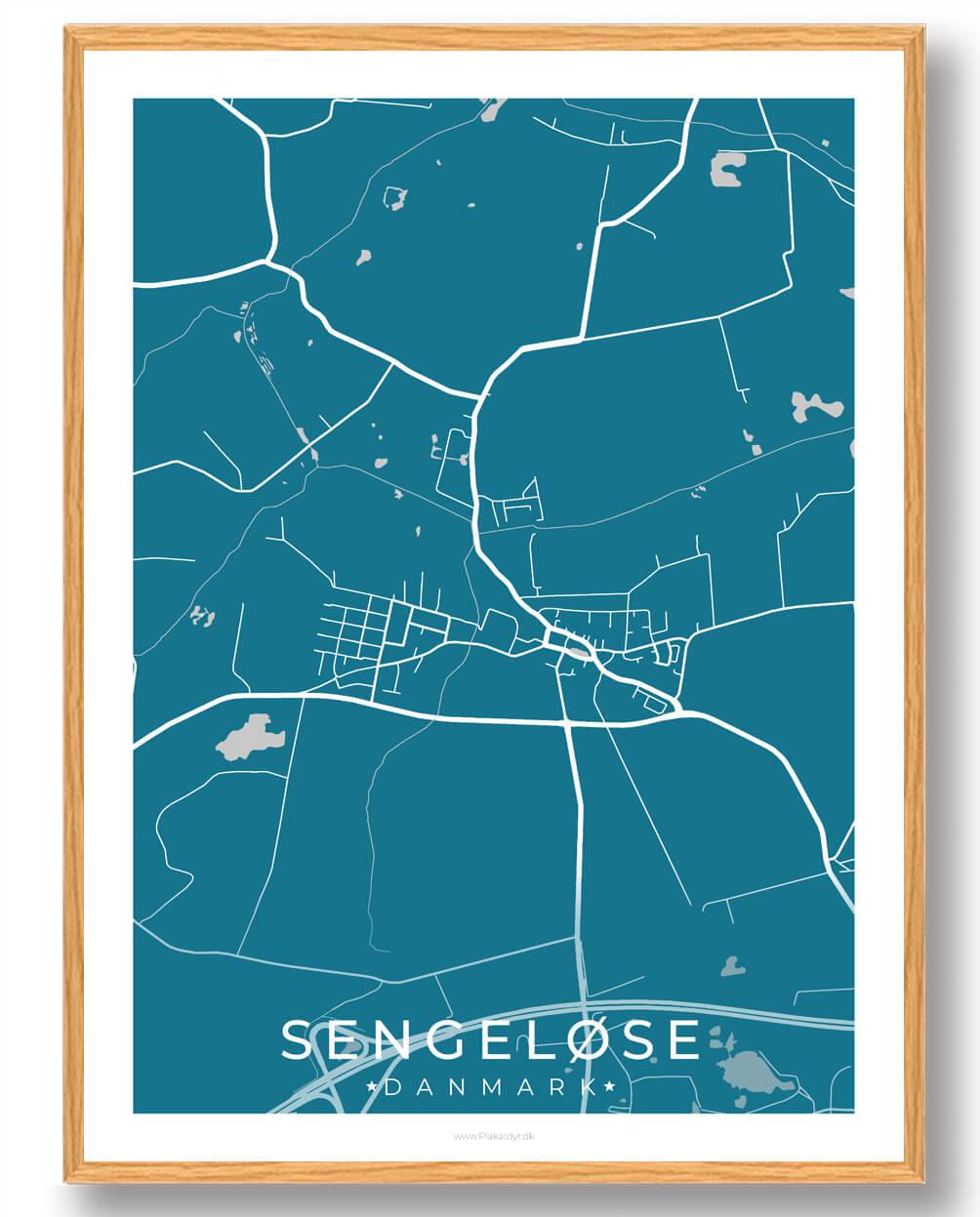 Sengeløse   Plakat Blå  Størrelse:   15x21cm  A5