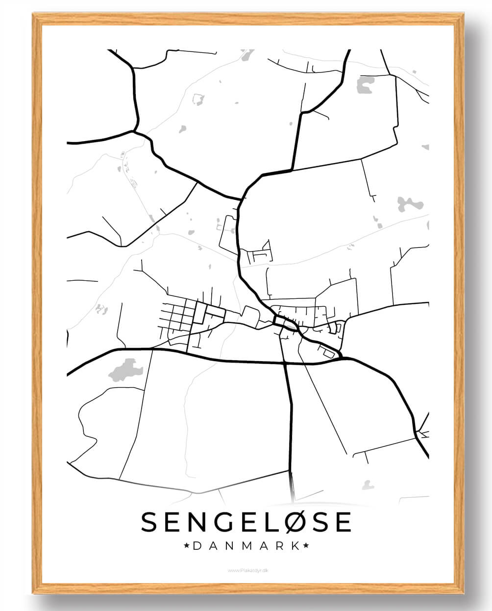 Sengeløse   Plakat Hvid  Størrelse:   15x21cm  A5