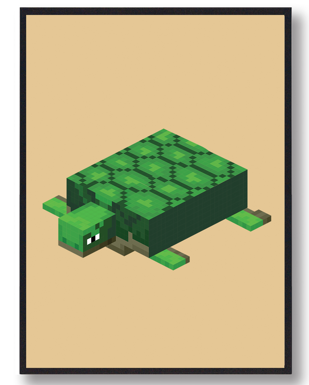 Skildpadde Gul- Minecraft Gamerplakater  Størrelse:   21x29 7cm  A4