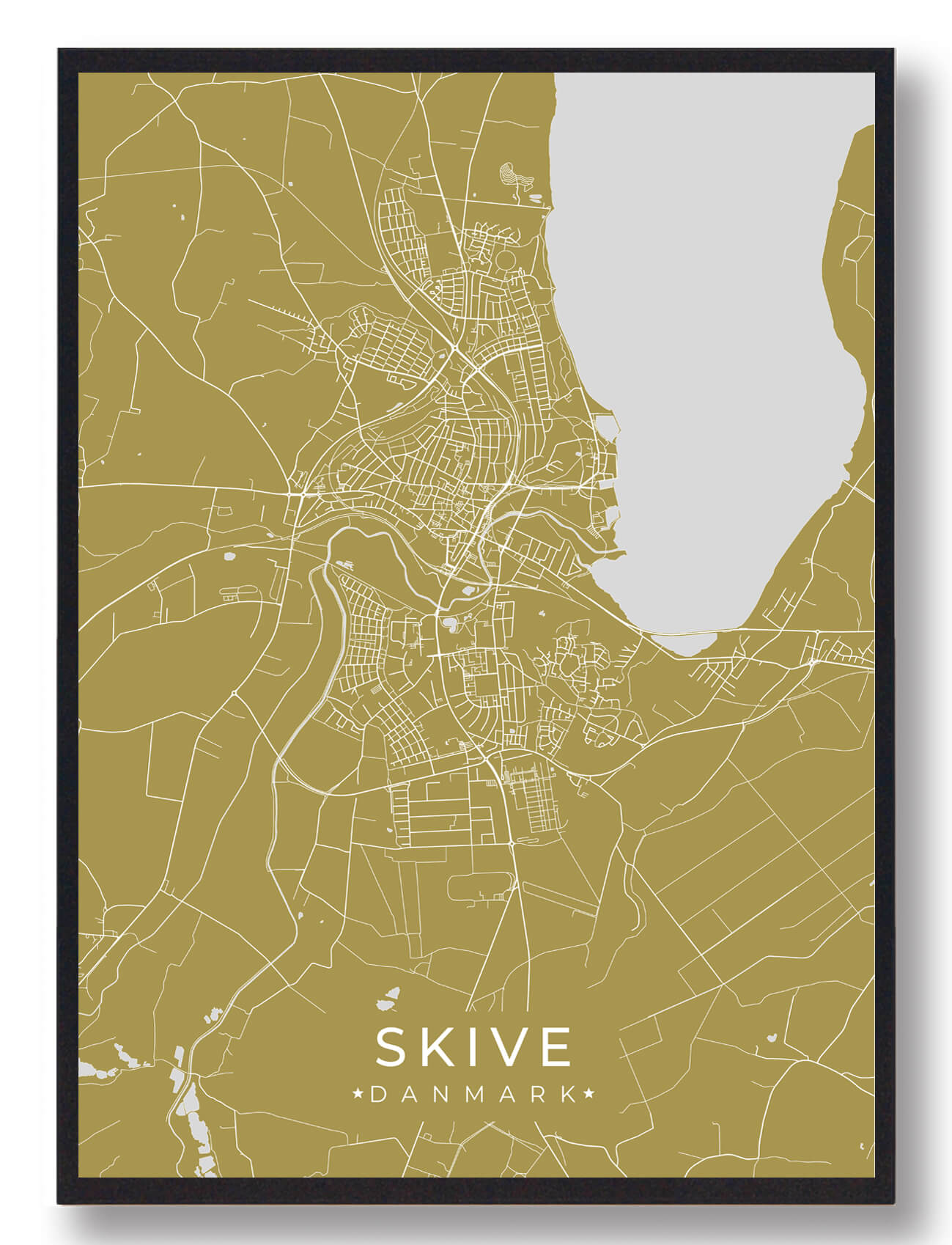 Skive Plakat Gul  Størrelse:   15x21cm  A5