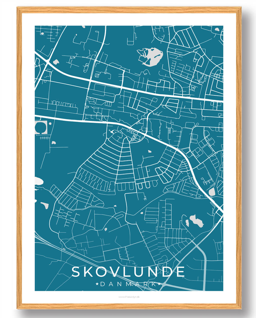 Skovlunde   Plakat Blå  Størrelse:   15x21cm  A5