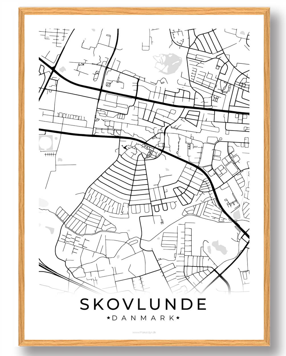 Skovlunde   Plakat Hvid  Størrelse:   15x21cm  A5