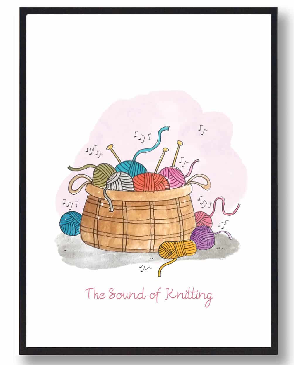 The Sound   Knitting Strikkeplakat  Størrelse:   21x29 7cm  A4
