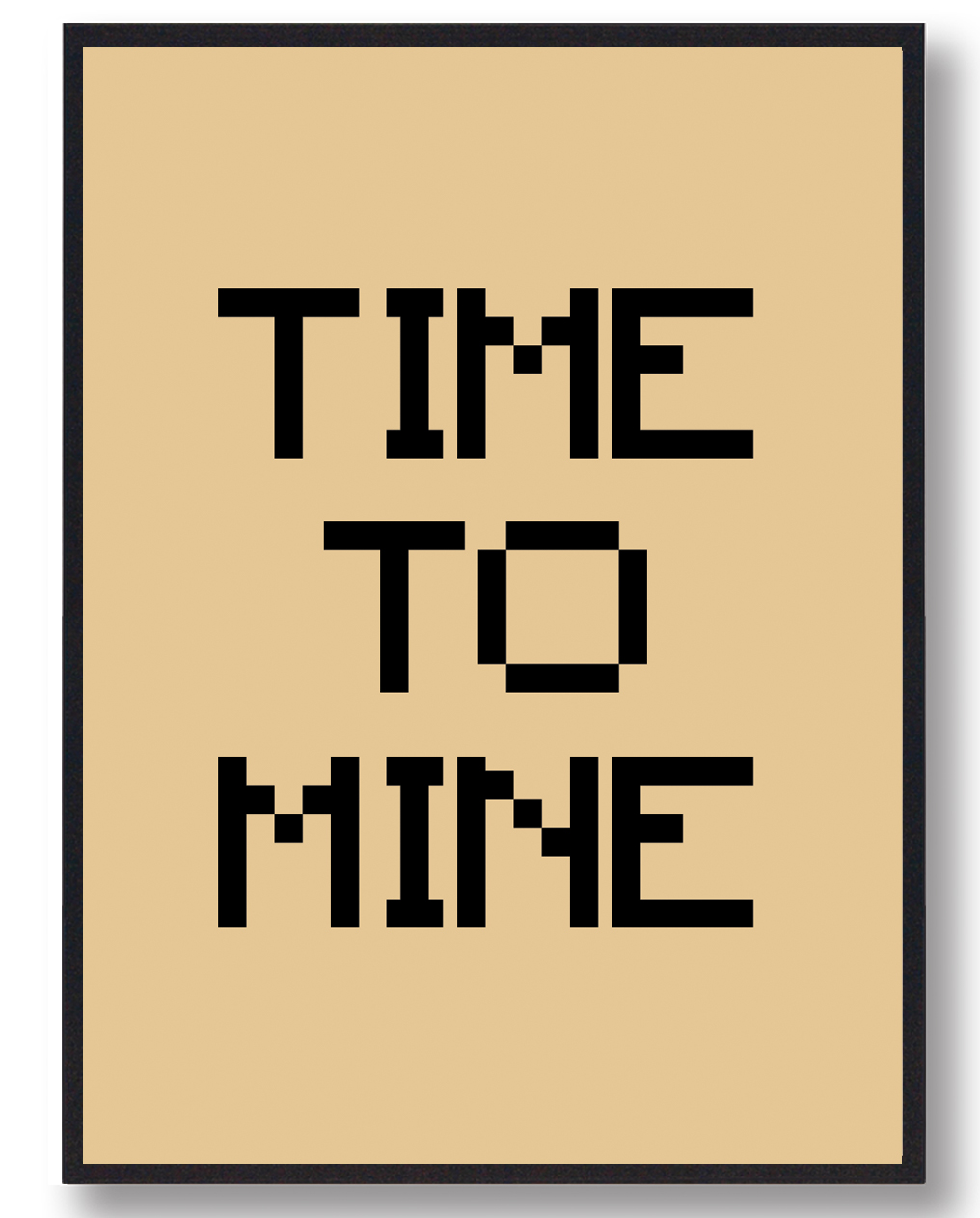 Time   Mine Minecraft Gamerplakater  Gul   Størrelse:   21x29 7cm  A4