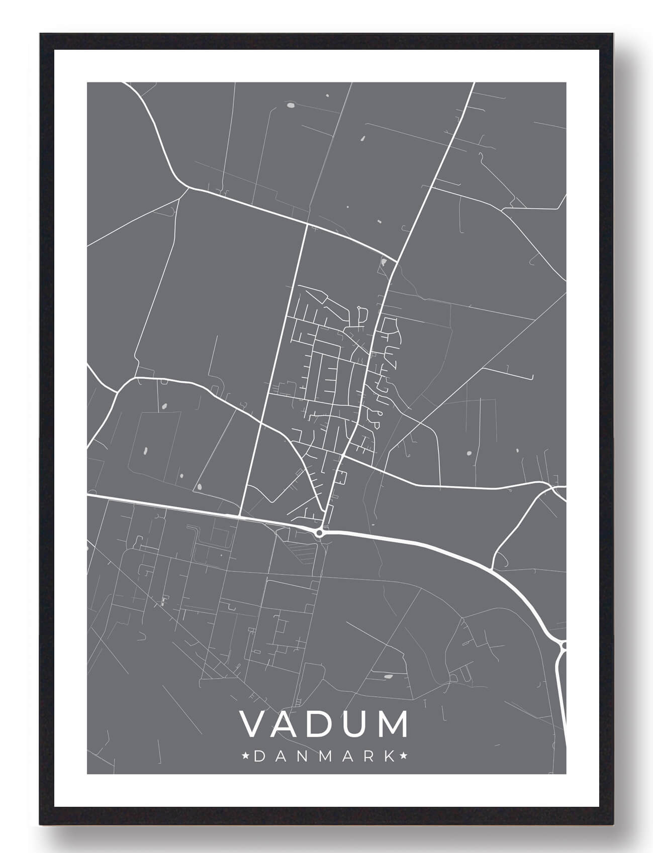 Vadum   Plakat Grå  Størrelse:   15x21cm  A5