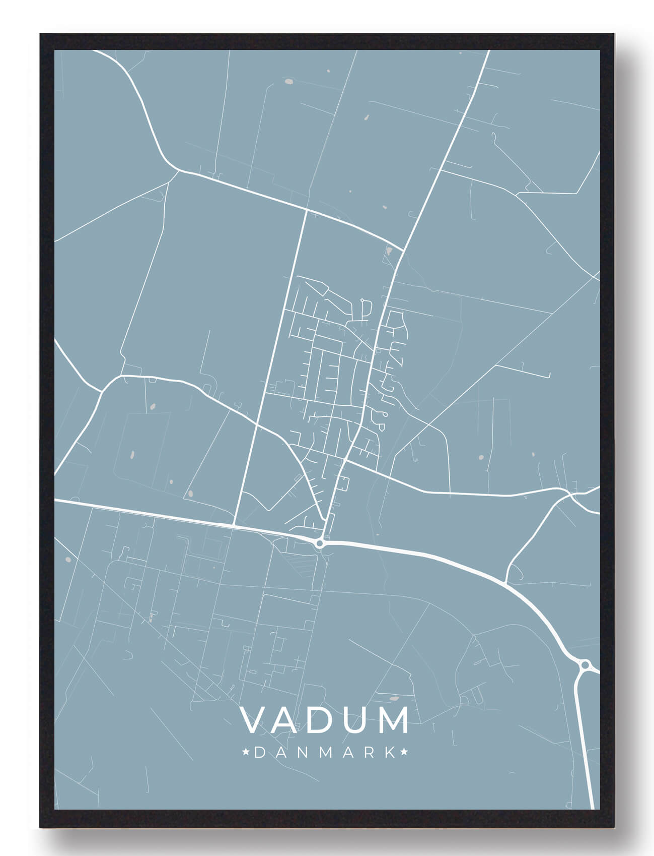 Vadum Byplakat Lyseblå  Størrelse:   15x21cm  A5