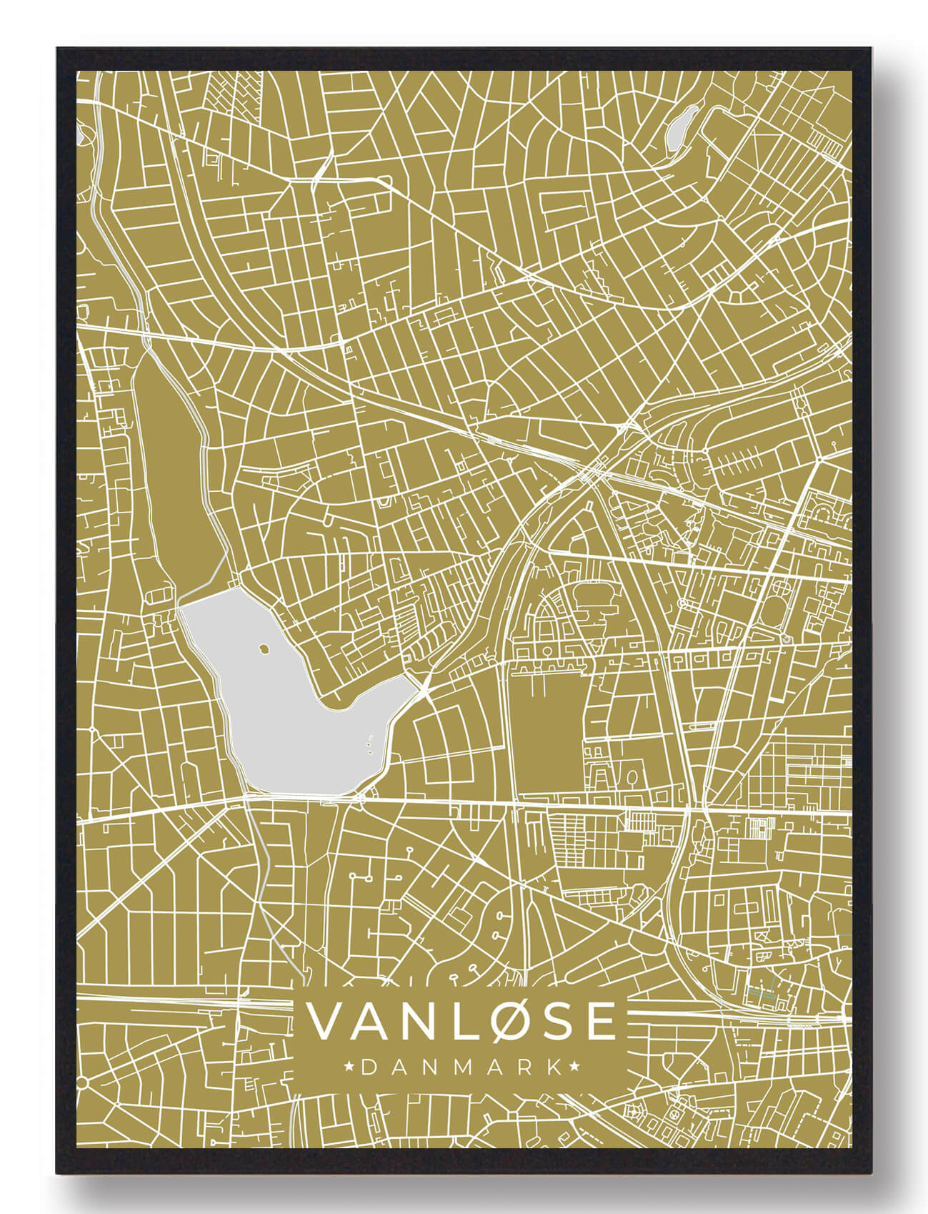 Vanløse Plakat Gul  Størrelse:   15x21cm  A5