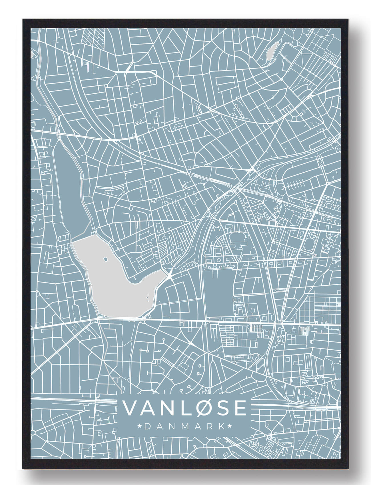 Vanløse Plakat Lyseblå  Størrelse:   15x21cm  A5