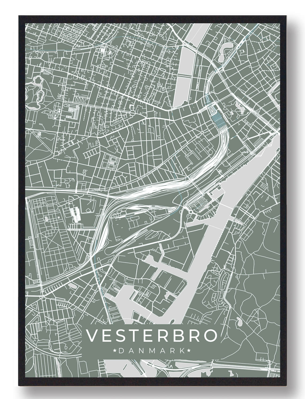 Vesterbro Grøn  Størrelse:   15x21cm  A5