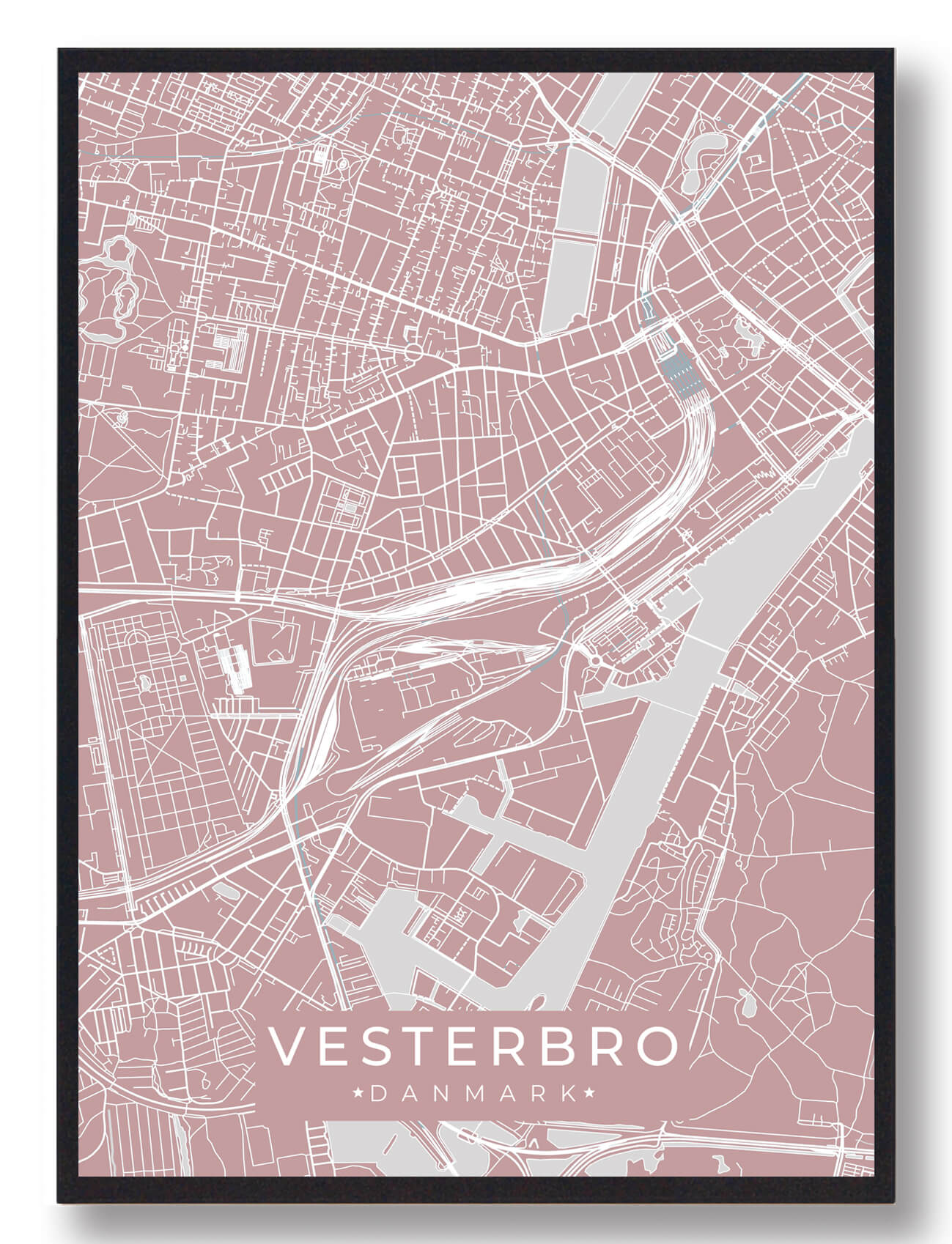 Vesterbro Rosa  Størrelse:   15x21cm  A5