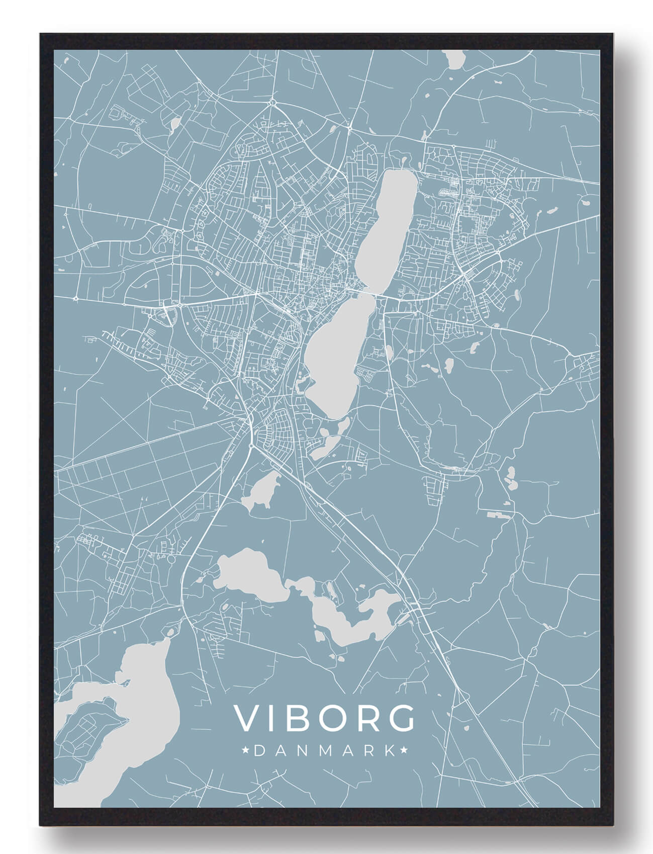 Viborg Plakat Lyseblå  Størrelse:   15x21cm  A5