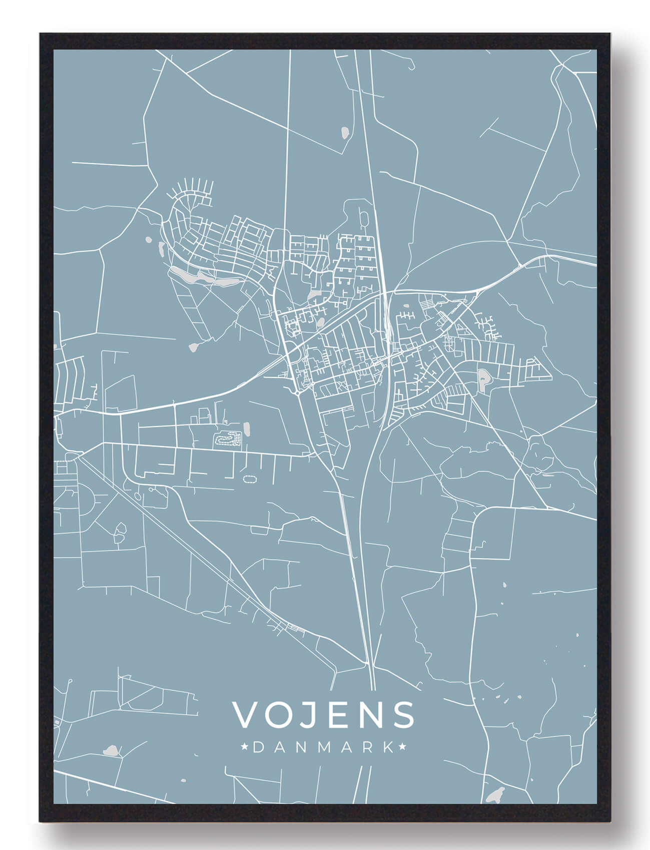 Vojens Plakat Lyseblå  Størrelse:   15x21cm  A5