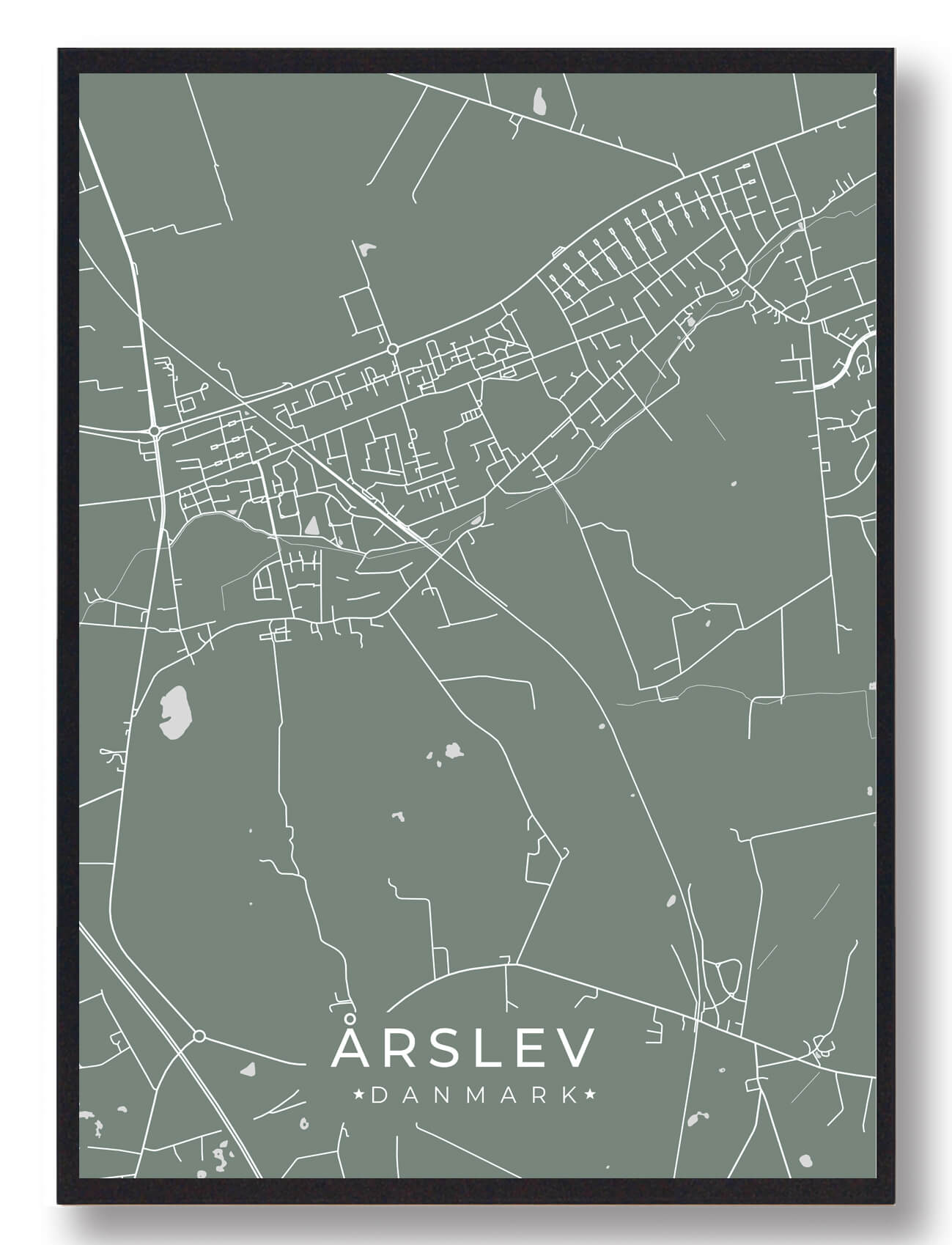 årslev Plakat Grøn  Størrelse:   15x21cm  A5