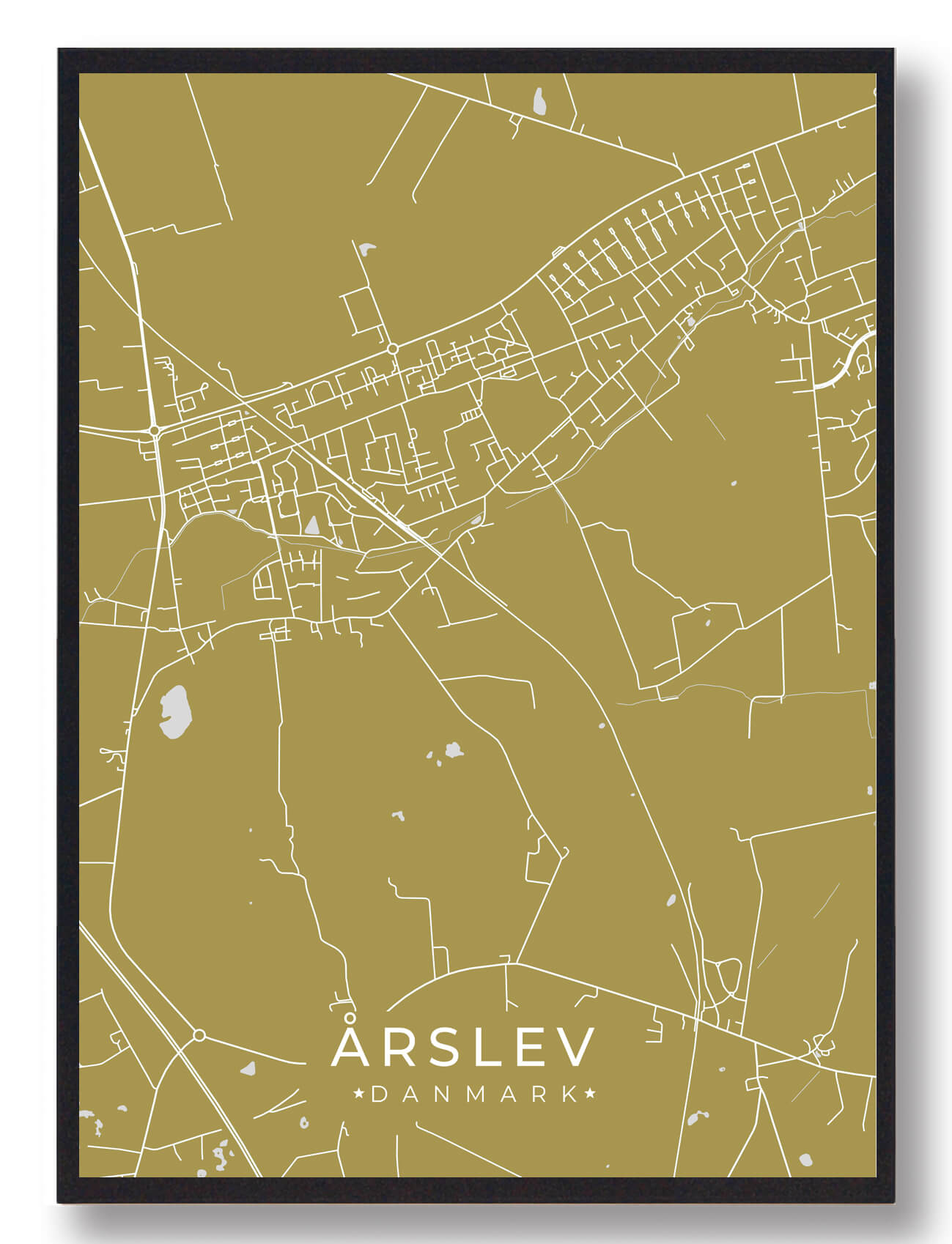 årslev Plakat Gul  Størrelse:   15x21cm  A5