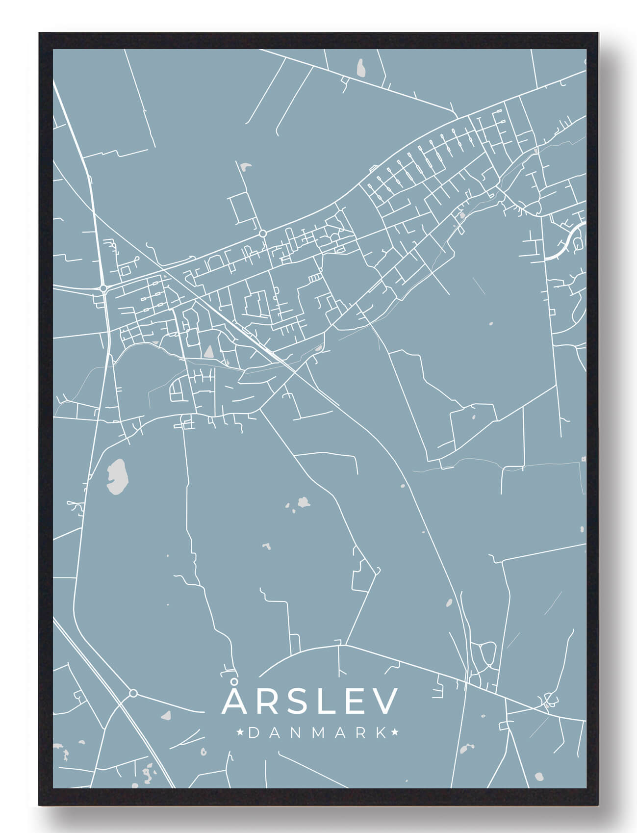 årslev Plakat Lyseblå  Størrelse:   15x21cm  A5