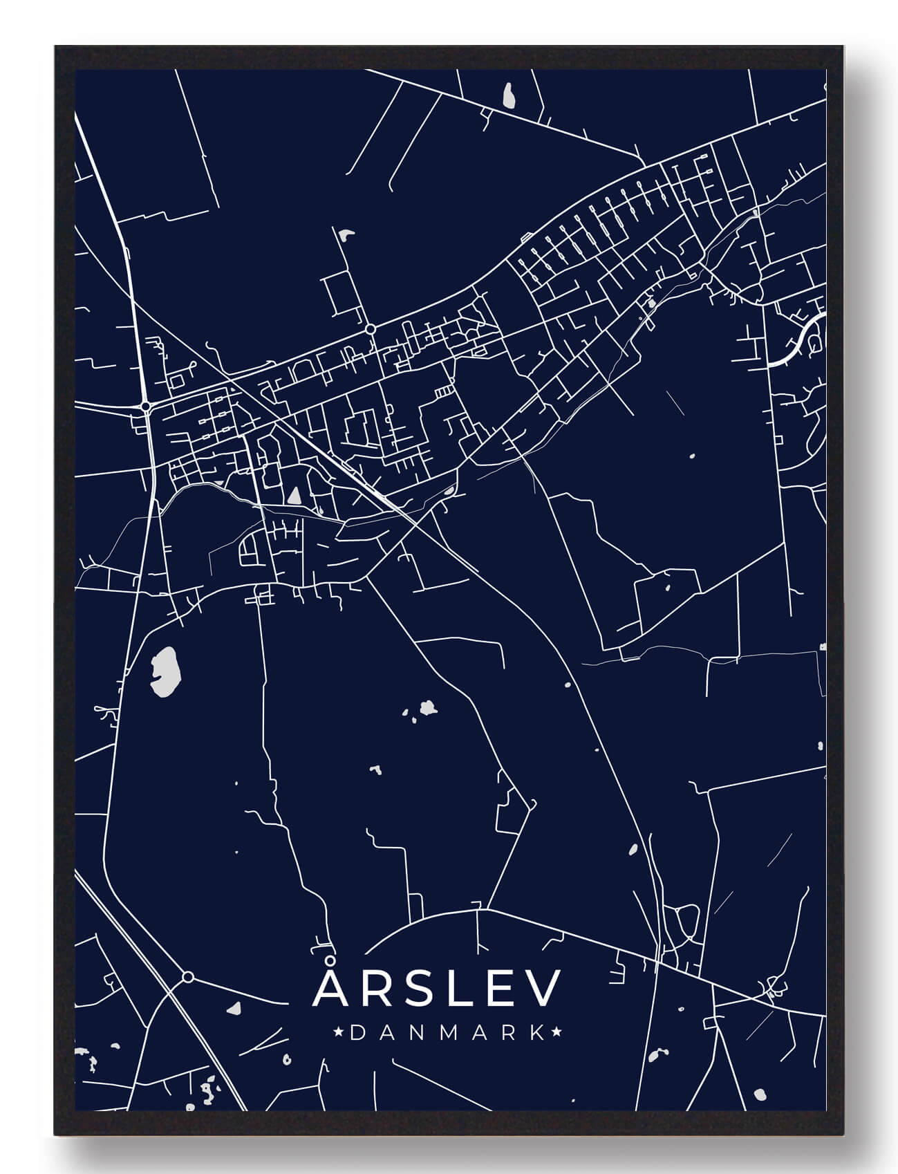 årslev Plakat Mørkeblå  Størrelse:   15x21cm  A5