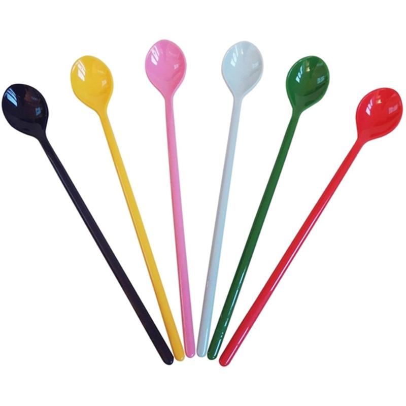 Assorted Colors Melamin Latte Skeer 6 Pak fra Rice