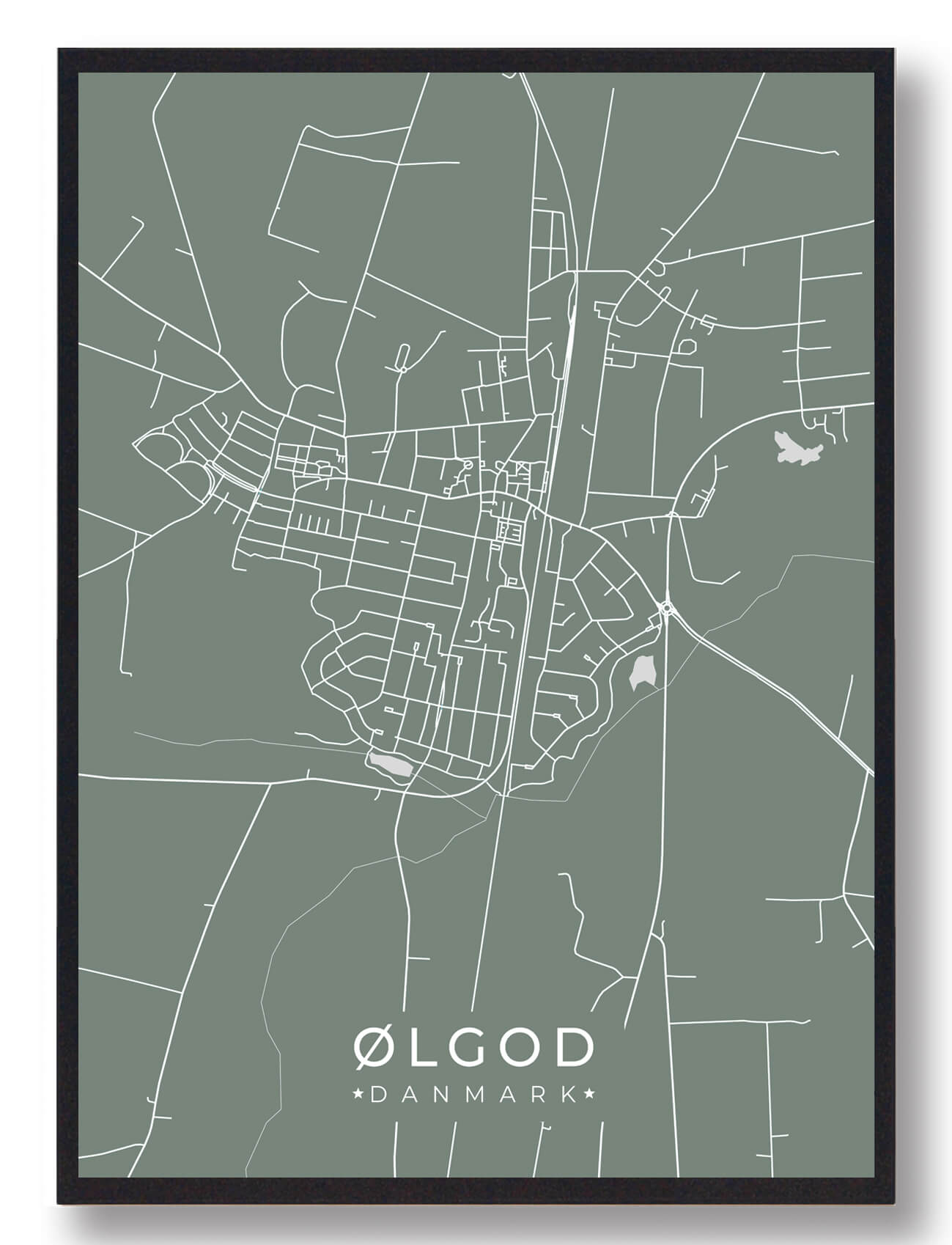 ølgod Plakat Grøn  Størrelse:   15x21cm  A5
