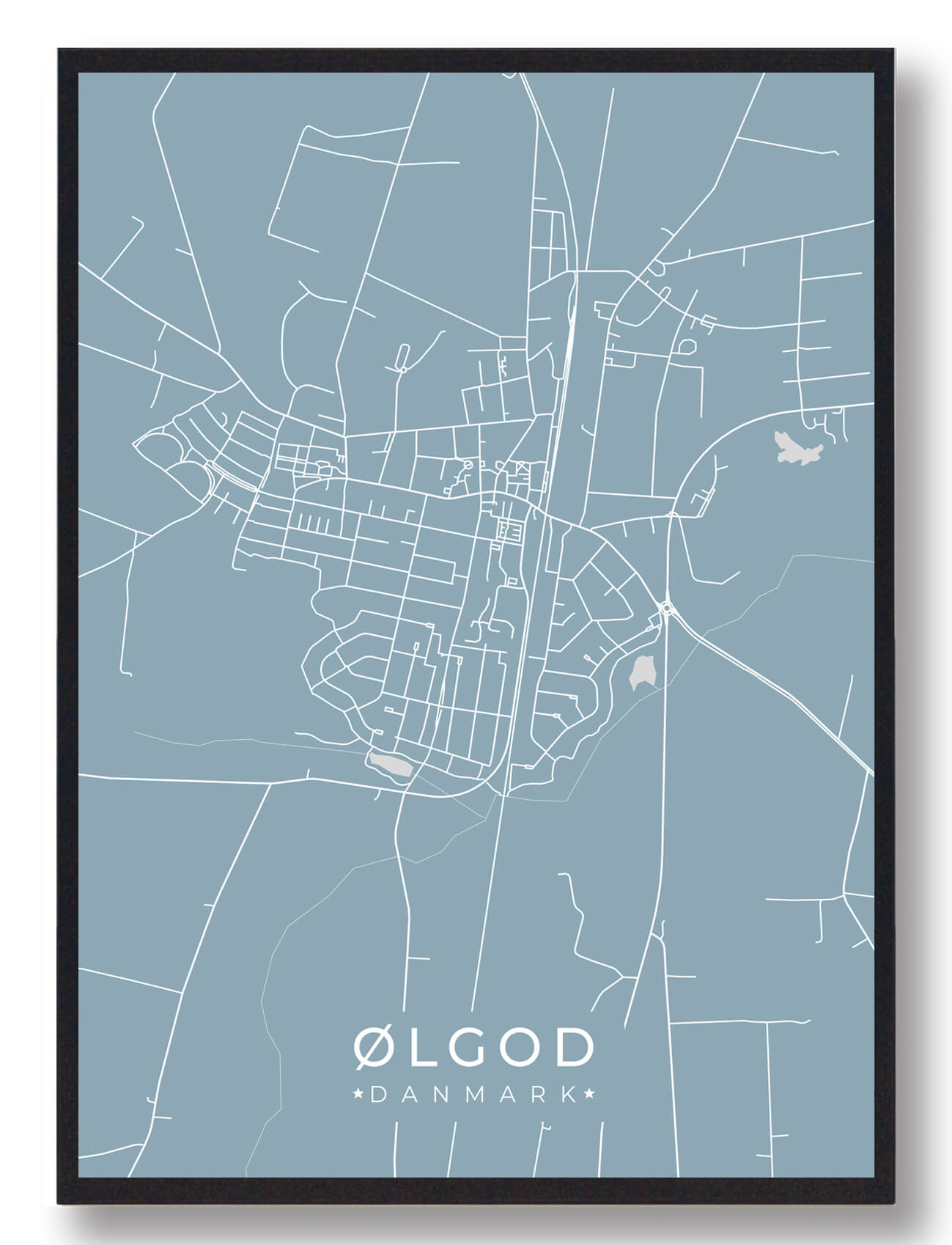 ølgod Plakat Lyseblå  Størrelse:   15x21cm  A5