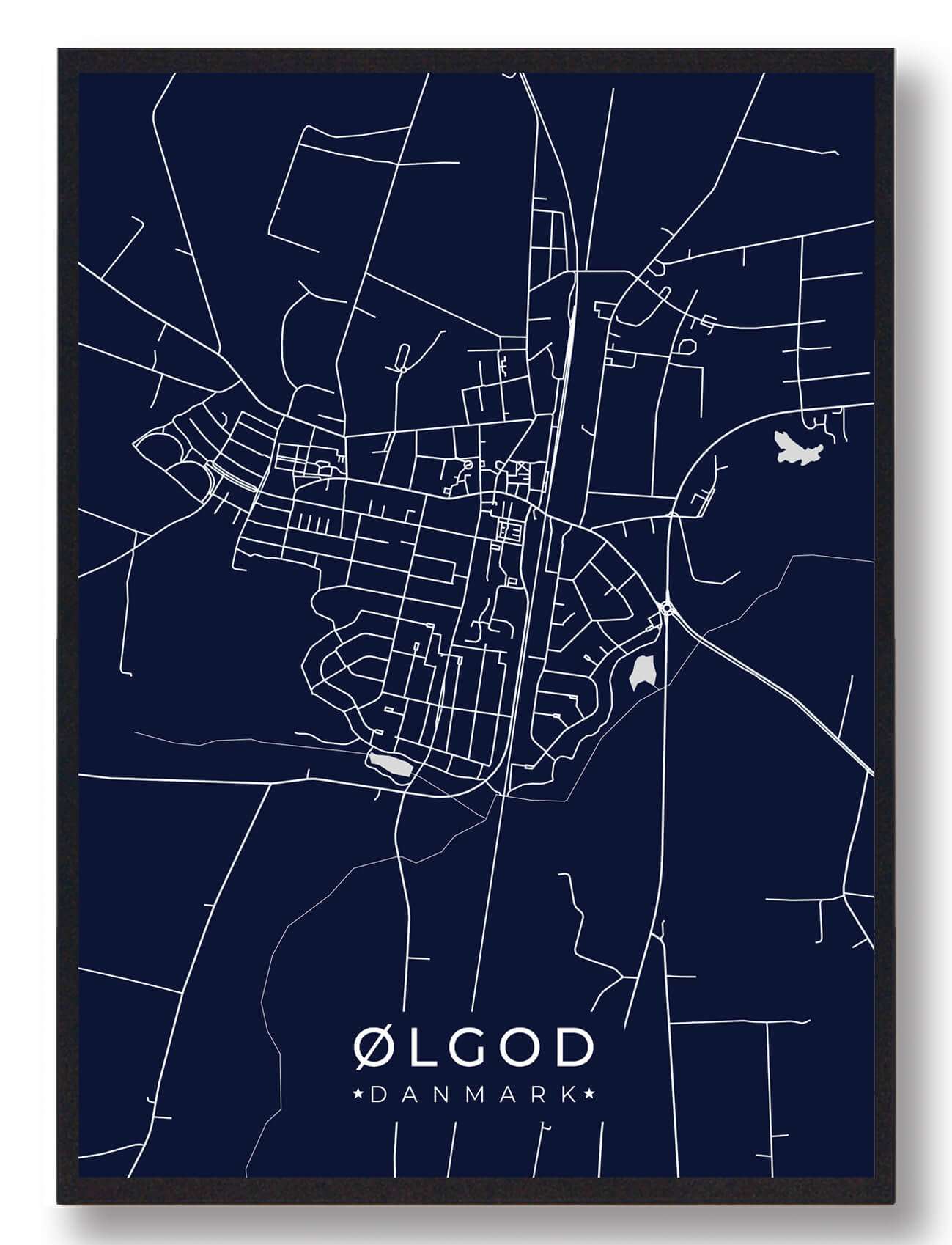 ølgod Plakat Mørkeblå  Størrelse:   15x21cm  A5