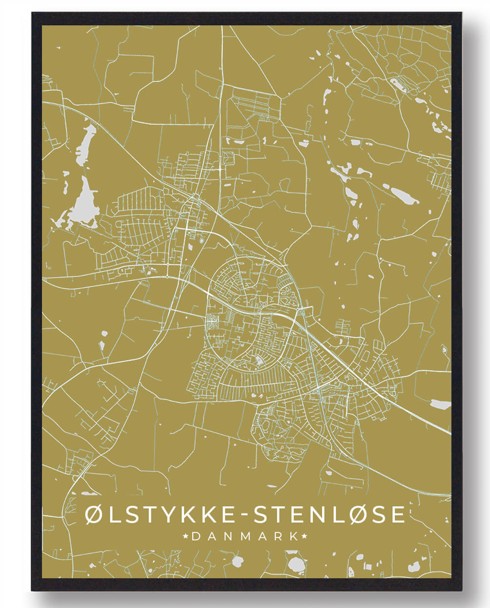 ølstykke-stenløse Plakat Gul  Størrelse:   15x21cm  A5